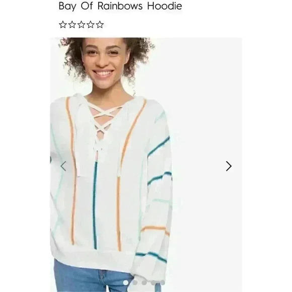NWT ROXY Bay Of Rainbows Hoodie for Women Sz M - Picture 5 of 6